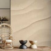 Fototapete Sanddünen Optik Beige - Vliestapete für ein natürliches Ambiente 