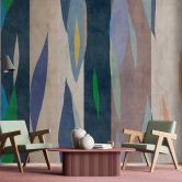 Fototapete Abstrakte Kunst mit Farbspiel - Moderne Vliestapete 