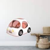 Muursticker Michel Agullo - Beetle (wit) 