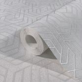 vliesbehang in 3D look grijs grafisch  
