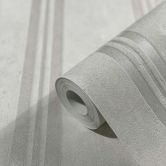 Vliestapete mit Streifen und Metallic-Effekt Greige Streifen  