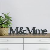Lettres décoratives en bois MDF - M&Mme 