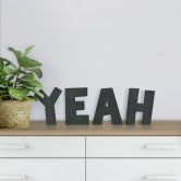 Lettres décoratives en bois MDF - Yeah 