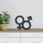 MDF-Holzdeko Gender-Symbol Hetero 