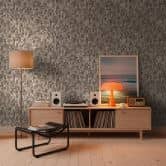Vliestapete Daniel Urban Lines grau beige schwarz metallic - Streifen Oberflächenstruktur 