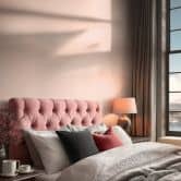 Vliesbehang roze mat textiellook structuurbehang effen behang donkerroze pastel modern vrouwelijk 