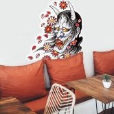 Sticker mural - Miami Ink - Masque Hannya  