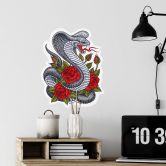 Wandtattoo Miami Ink Kobra mit Rosen 
