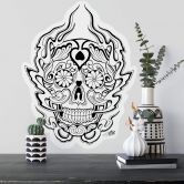 Sticker mural - Miami Ink - Masque des morts mexicain 1 