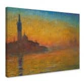 Leinwandbild Monet - Venedig bei Sonnenuntergang 