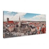 Leinwandbild Münchener Skyline - Panorama 