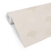 Papier peint à motifs Géométrique - Demi-cercles abstraits dans Soft Beige - Bloomery Decor 