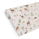 Mustertapete Kleine Rehe zwischen Blumen - Kikki Belle 