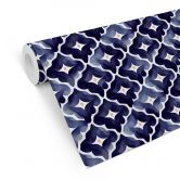 Patroonbehang aquarel bloemen blauw - Treechild 
