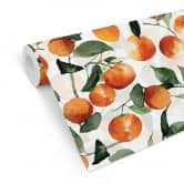 Mustertapete Obst - Fruchtige Mandarinen - UN Designs 