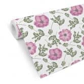 Mustertapete - Aquarell Blüten 05 - rosa 