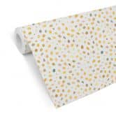Mustertapete Buntes Konfetti - gelb 