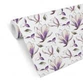 Patroonbehang – Illustrated Flowers – paars 