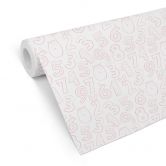 Mustertapete Zahlen 1x1 - rosa 