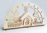 Holzkunst Weihnachtskrippe Christkind 