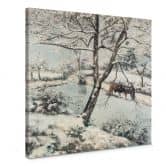 Pissarro - Vinter på Montfoucault - Lærredsprint 