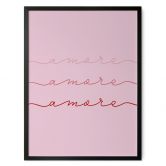 Poster Amore - Liebesspruch für das Wohnzimmer 