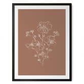 Poster Wildrosenstrauß Mocha-Mousse - Anis Illustration 