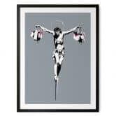 Poster Banksy - Jesus Christus mit Einkaufstüten 