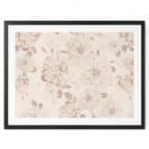 Blumen Poster Dahlien Shabby Chic Beige - Bloomery Decor 