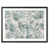 Pflanzen Poster Dschungelblätter Aquarell Creme - Bloomery Decor 
