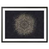 Poster Elegantes Mandala in Schwarz-Gold - Bloomery Decor 