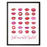Poster Rote Lippen - Blursbyai - Just one more lipstick 