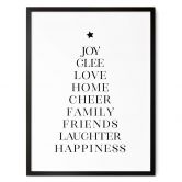 Weihnachtsposter - Weihnachtsbaum Typografisch - Blursbyai 