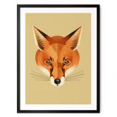 Poster mit Tier-Motiv - Fuchs - Braun 