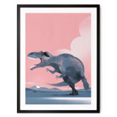 Poster Dinosaurier Giganotosaurus - Kinderposter - Braun 