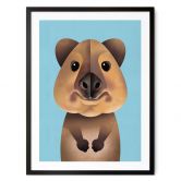 Kinderposter mit Tier-Motiv - Quokka - Braun 