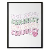 Poster Feminist Kussmund Pop Art 