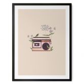 Poster Retro Radio floral - Frida Floral Studio 