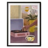 Plakat kaffepause med yndlingsplade - Goed Blauw 