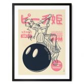 Plakat Miley Peach med nedrivningskugle - japansk - Gomes 