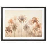 Poster Tropische Landschaft mit Palmen - Haase 