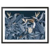 Poster Tropische Vögel im nächtlichen Wald - Haase 