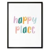 Spruch Poster - Happy place 
