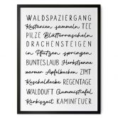 Poster Herbstliche Worte - Typografie 