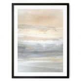 Poster Gold-graue Landschaft aus Pinselstrichen - Hobday 