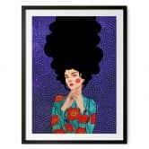 Poster Frau im Mohnblumenkleid - Hülya 