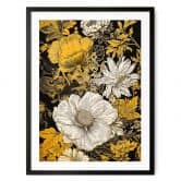 Blumen Poster - Blütenpracht in Ocker - Jaszke 
