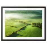 Poster Idyllische Felder im Nebel - Keller 