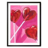 Poster Key and Sea - Lollipop in Herzform 
