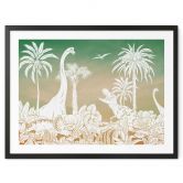 Poster Abenteuerreise zu den Dinosauriern - Ombre - Kikki Belle 